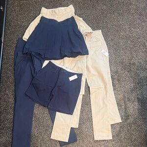 8 Piece Lot of Girls Uniform Bottoms Size 10 Slim